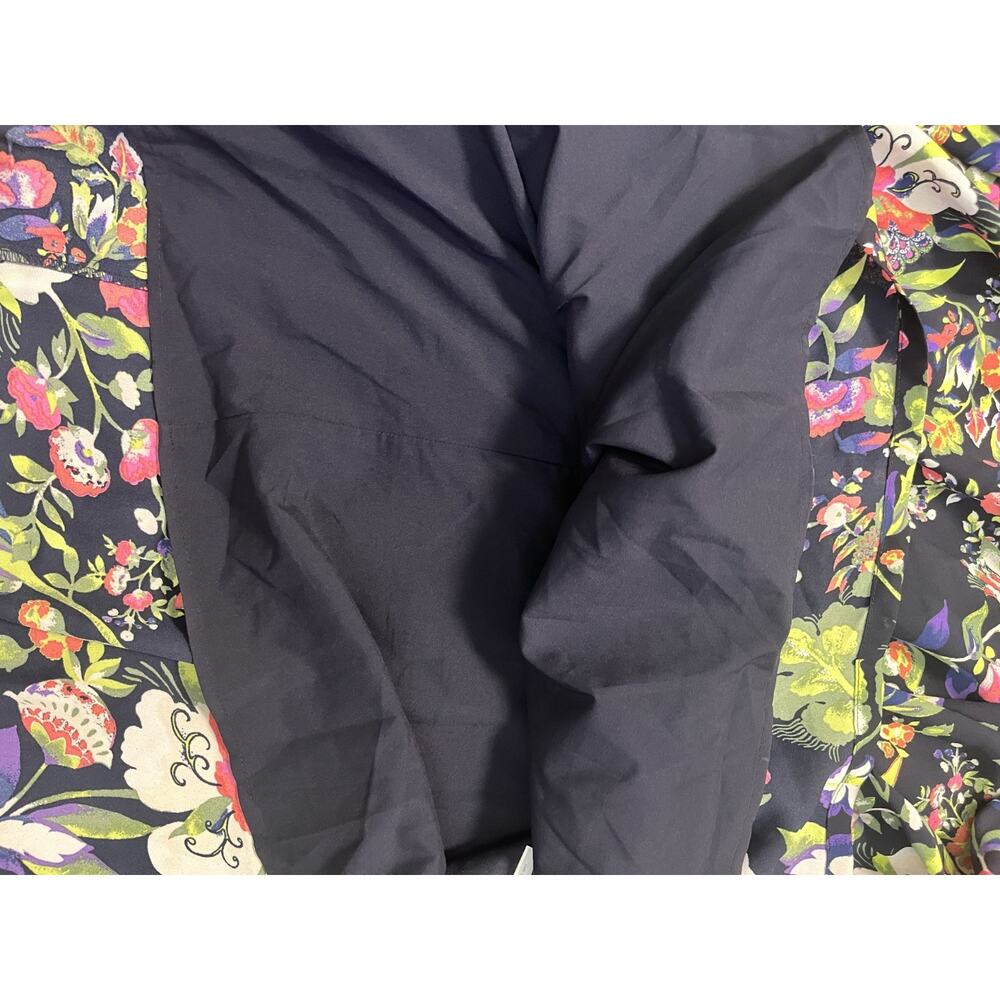 Women's New York & Company Size Large Sleeveless Black Floral Long Dress - Picture 7 of 7